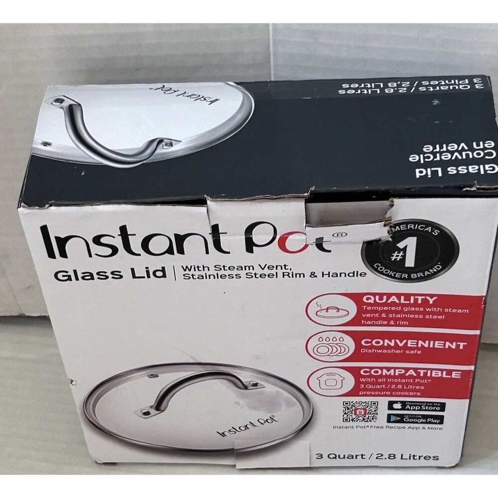 Instant Pot Glass Lid Stream Vent Stainless Steel Rim